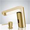 Fontana Commercial Brushed Gold Touchless Automatic Sensor Faucet & Manual Soap Dispenser